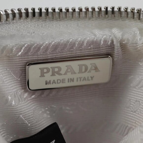 PRADA Shoulder Bag Nylon White Silver Auth 127895V - Picture 15 of 15